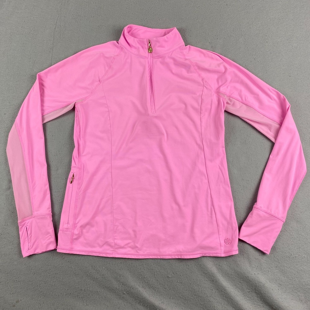 Lilly Pulitzer Luxletic marion mesh panel Pullover Pink UPF 50+ Size S